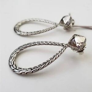 John Hardy Silver Teardrop Earrings